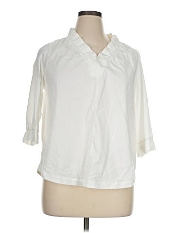 Soft Surroundings 3/4 Sleeve Button-Down Shirt (view 1)