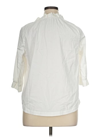 Soft Surroundings 3/4 Sleeve Button-Down Shirt (view 2)