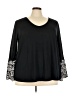 Fever Black 3/4 Sleeve Top Size 3X - photo 1