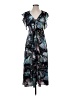 Hunter Bell 100% Polyester Tropical Black Casual Dress Size 0 - photo 1