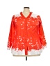Flycurvy Orange 3/4 Sleeve Blouse Size 3X - photo 1