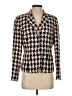Kasper 100% Silk Houndstooth Ivory Silk Blazer Size 4 - photo 1