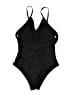 Cupshe 100% Polyester Solid Black One Piece Swimsuit Size L - photo 2