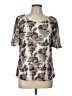 Studio Y Silver Short Sleeve Blouse Size L - photo 1
