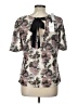 Studio Y Silver Short Sleeve Blouse Size L - photo 2
