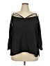 Charlotte Russe 100% Polyester Black 3/4 Sleeve Blouse Size 2X - photo 1