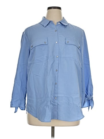 Jones New York 3/4 Sleeve Button-Down Shirt (view 1)