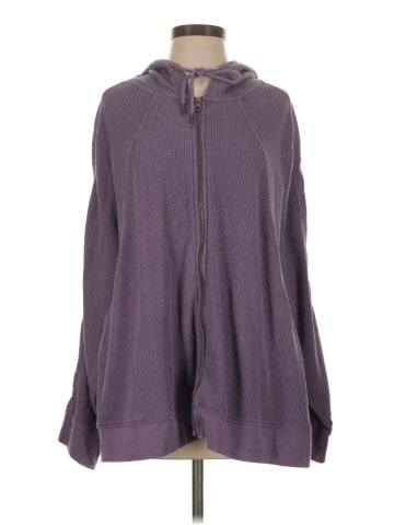 Ulla Popken Zip Up Hoodie (view 1)