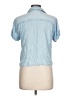 Sim & Sam 100% Rayon Blue Short Sleeve Blouse Size L - photo 2