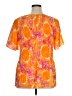 Sami & JO 100% Polyester Tie-dye Orange Short Sleeve Blouse Size 1X - photo 2