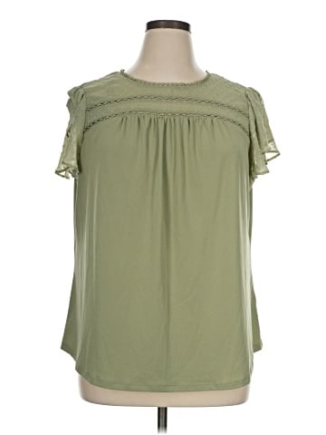 Adrianna Papell Short Sleeve Blouse (view 1)