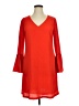 Worthington Solid Red Casual Dress Size 14 - photo 1