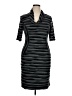 Connected Apparel Chevron-herringbone Gray Cocktail Dress Size 14 - photo 1