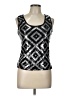 Bisou Bisou 100% Cotton Silver Sleeveless Top Size L - photo 1