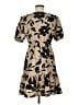 Unbranded 100% Polyester Print Tan Casual Dress Size M - photo 2