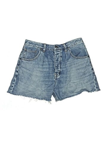 Madewell Pleated Low-Slung Denim Shorts in Billings Wash: Airy Denim Edition (view 1)