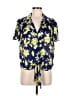 Eclair 100% Polyester Blue Short Sleeve Blouse Size M - photo 1