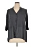 August Silk Gray 3/4 Sleeve Button-Down Shirt Size XL - photo 1