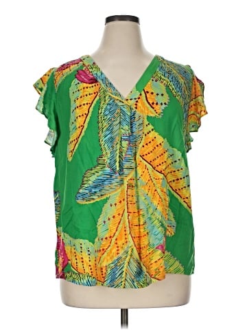 Cynthia Rowley Short Sleeve Blouse (view 1)