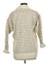 L.L.Bean 100% Lambswool Ivory Wool Cardigan Size M - photo 2