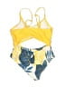 Shein Tropical Yellow Two Piece Swimsuit Size 4 - photo 2