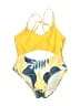 Shein Tropical Yellow Two Piece Swimsuit Size 4 - photo 1