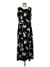 DressBarn 100% Polyester Tropical Black Casual Dress Size 12 - photo 1