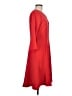 Ann Taylor 100% Polyester Solid Red Casual Dress Size 8 - photo 4