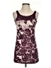 Studio Y Damask Floral Graphic Jacquard Paisley Tropical Burgundy Sleeveless Top Size XS - photo 1
