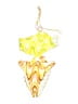 Becca Print Yellow One Piece Swimsuit Size S - photo 1