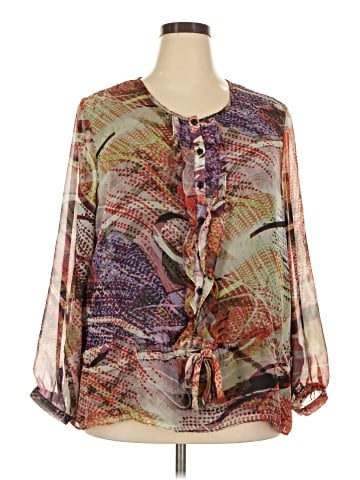 Cj Banks Long Sleeve Blouse (view 1)
