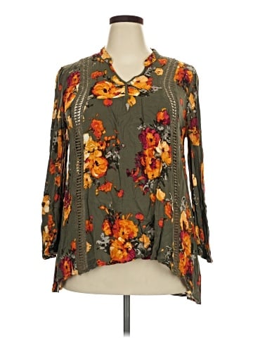 Perch by Blu Pepper 3/4 Sleeve Blouse (view 1)