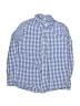 Crewcuts 100% Cotton Checkered-gingham Blue Long Sleeve Button-Down Shirt Size 6 - 7 - photo 1