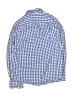Crewcuts 100% Cotton Checkered-gingham Blue Long Sleeve Button-Down Shirt Size 6 - 7 - photo 2