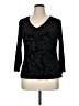 PREMISE Black 3/4 Sleeve Top Size XL - photo 1