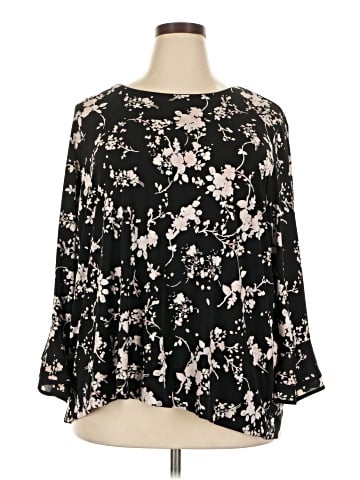 Karl Lagerfeld Paris Long Sleeve Blouse (view 1)