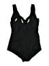 Maxine Solid Black One Piece Swimsuit Size 16 - photo 2