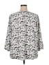 Monday Fun 100% Polyester Silver 3/4 Sleeve Blouse Size 2X - photo 2