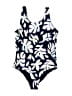 Athleta Print Black One Piece Swimsuit Size 7 - photo 1