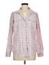 Eddie Bauer Checkered-gingham Pink Long Sleeve Blouse Size M - photo 1