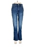 White House Black Market Chevron-herringbone Blue Jeans Size 6 - photo 1