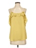 Naked Zebra 100% Polyester Yellow Sleeveless Blouse Size S - photo 1