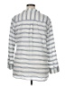 Old Navy 100% Cotton Stripes Silver Long Sleeve Blouse Size XL - photo 2