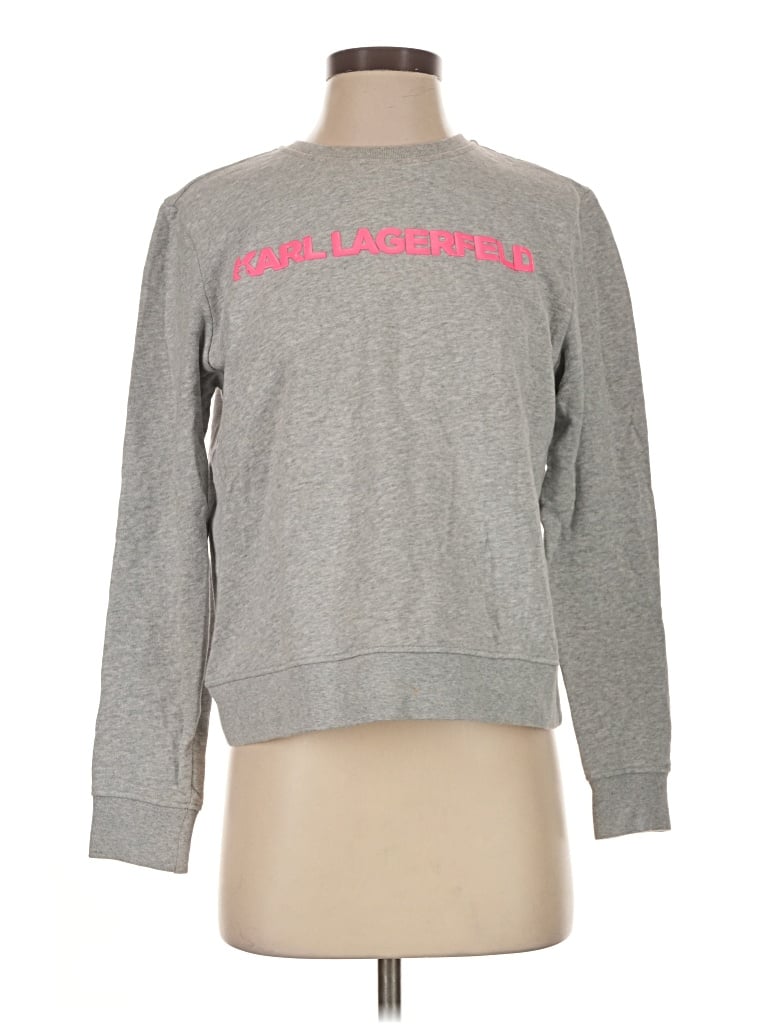 Pre-owned Karl Lagerfeld Sweatshirt In Gray