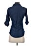 cavalini Blue 3/4 Sleeve Button-Down Shirt Size S - photo 2