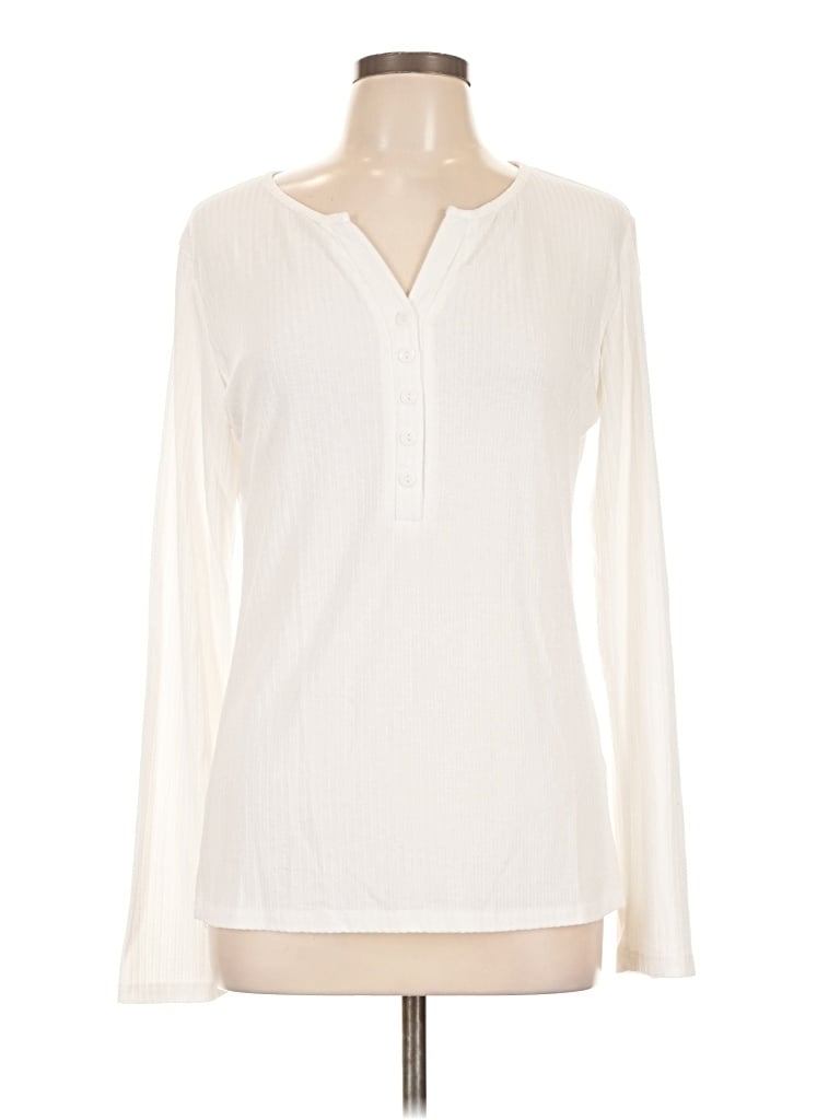 Pre-owned Unbranded Long Sleeve T-shirt In Ivory