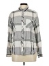 Universal Thread 100% Rayon Plaid Gray Long Sleeve Button-Down Shirt Size L - photo 1