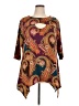 North Style Paisley Burgundy Long Sleeve Top Size 1X - photo 1