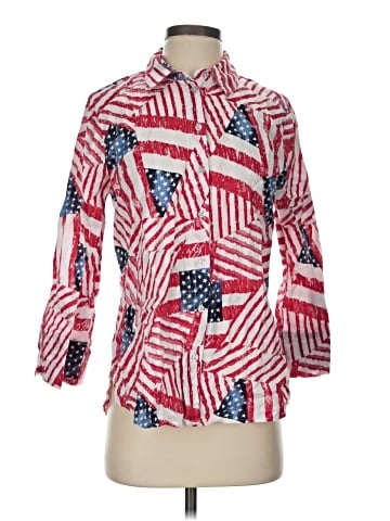 Allison Daley 3/4 Sleeve Button-Down Shirt (view 1)