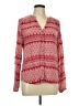 Hinge 100% Viscose Red Long Sleeve Blouse Size L - photo 1